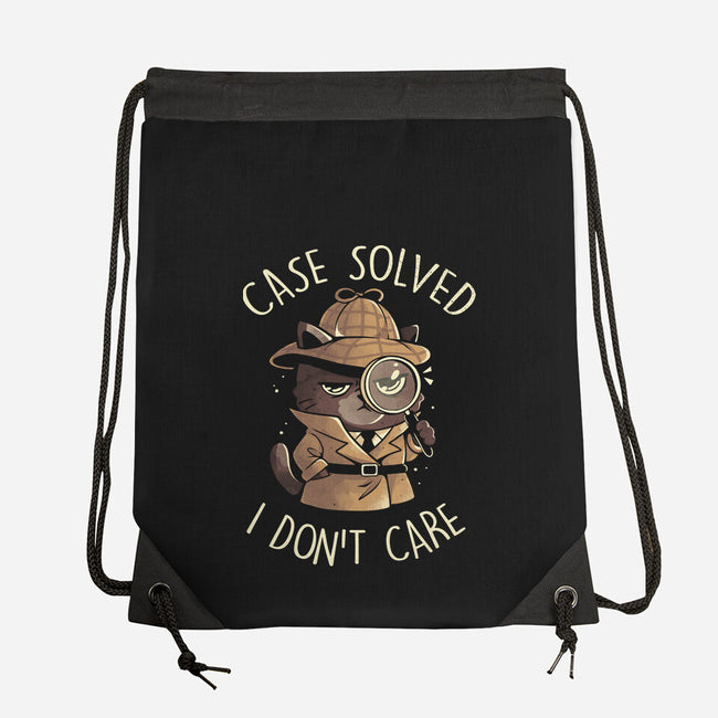 Case Solved I Don't Care-None-Drawstring-Bag-eduely