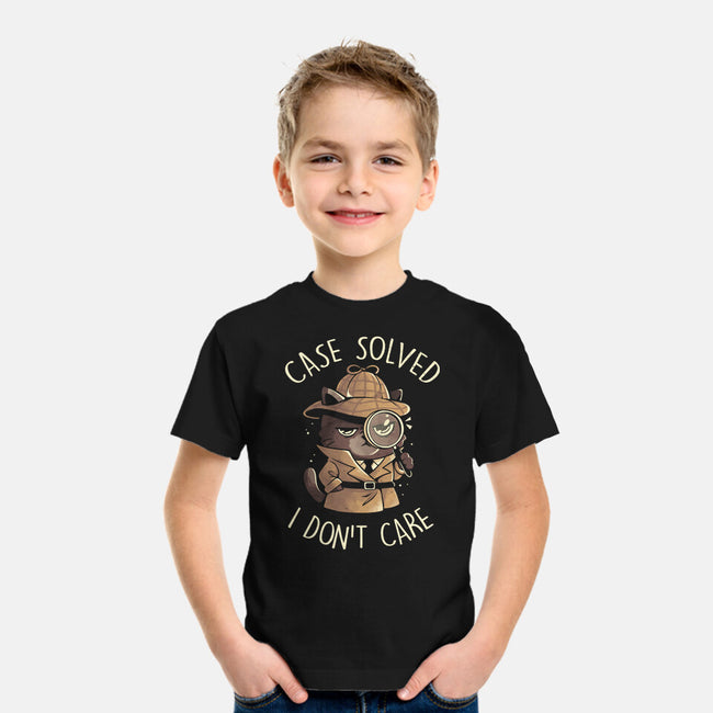 Case Solved I Don't Care-Youth-Basic-Tee-eduely