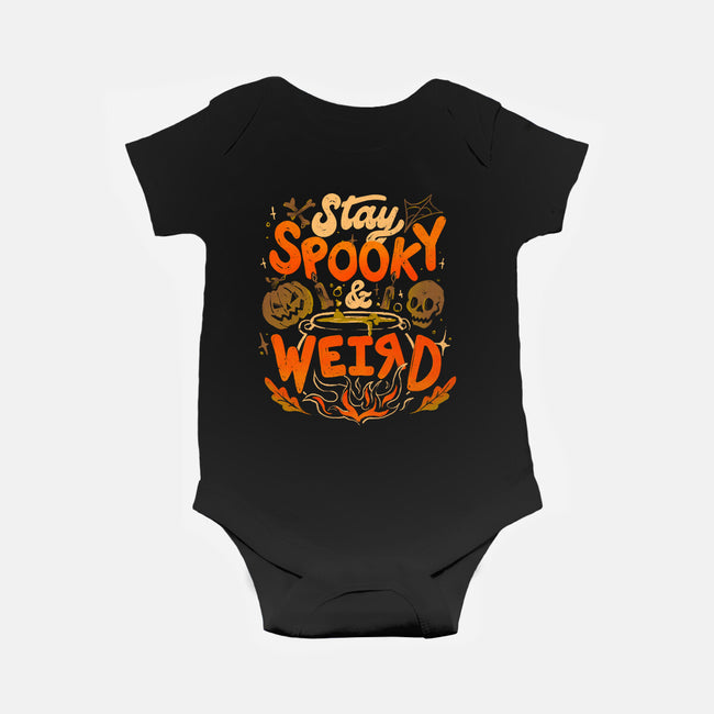 Stay Spooky And Weird-Baby-Basic-Onesie-eduely