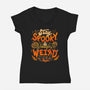 Stay Spooky And Weird-Womens-V-Neck-Tee-eduely