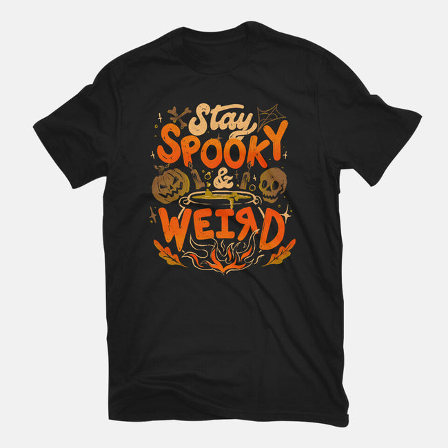 Stay Spooky And Weird-Womens-Fitted-Tee-eduely