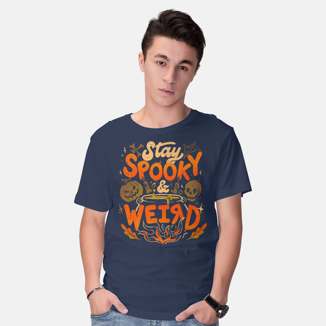 Stay Spooky And Weird-Mens-Basic-Tee-eduely