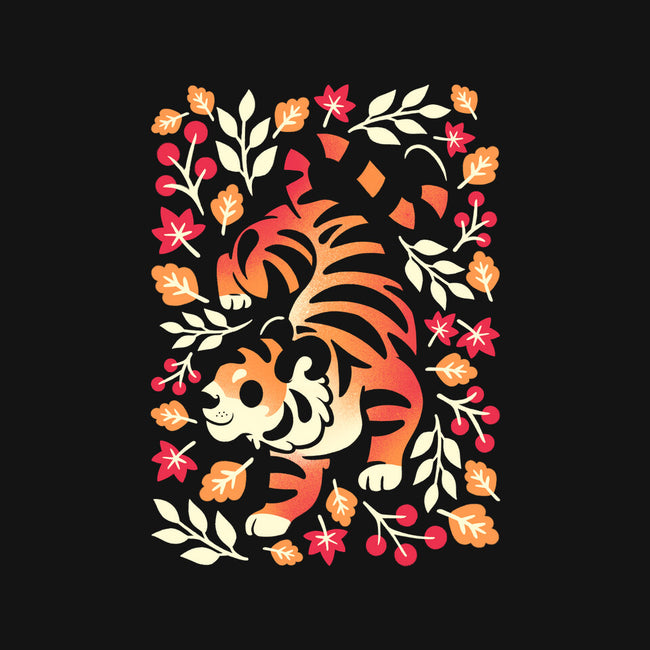 Autumn Cute Tiger-None-Polyester-Shower Curtain-NemiMakeit