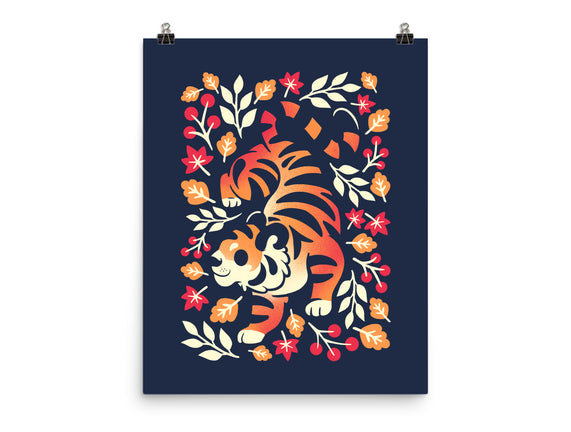 Autumn Cute Tiger