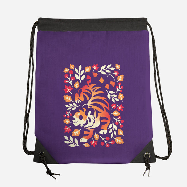 Autumn Cute Tiger-None-Drawstring-Bag-NemiMakeit