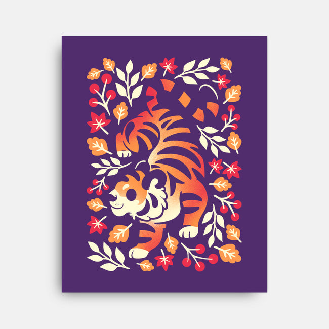 Autumn Cute Tiger-None-Stretched-Canvas-NemiMakeit