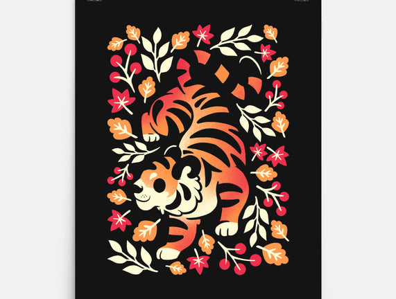 Autumn Cute Tiger