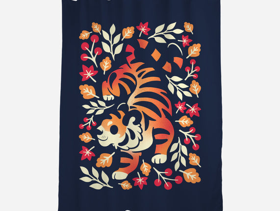 Autumn Cute Tiger