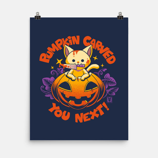 Pumpkin Carved You Next-None-Matte-Poster-worlddominationforcats