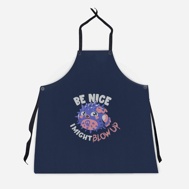 Be Nice I Might Blow Up-Unisex-Kitchen-Apron-Estudio Horta