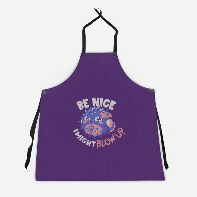 Be Nice I Might Blow Up-Unisex-Kitchen-Apron-Estudio Horta