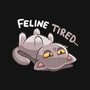 Feline Tired-Womens-Off Shoulder-Sweatshirt-TechraNova