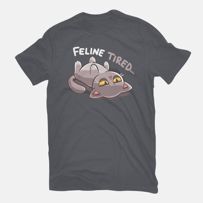 Feline Tired-Womens-Fitted-Tee-TechraNova