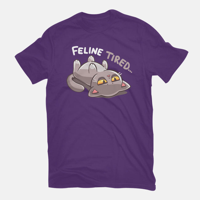 Feline Tired-Womens-Basic-Tee-TechraNova