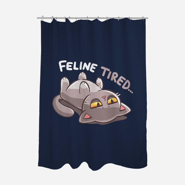 Feline Tired-None-Polyester-Shower Curtain-TechraNova