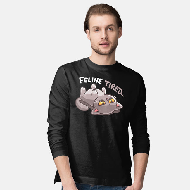 Feline Tired-Mens-Long Sleeved-Tee-TechraNova