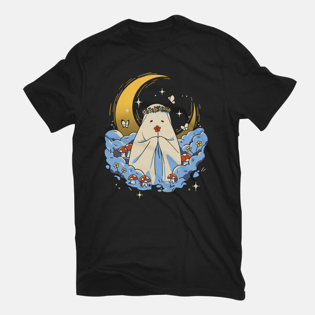 Ghost And Flowers-Unisex-Basic-Tee-yumie