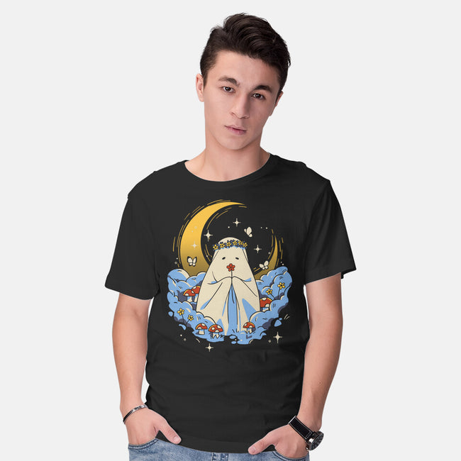 Ghost And Flowers-Mens-Basic-Tee-yumie