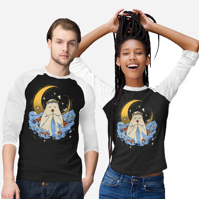 Ghost And Flowers-Unisex-Baseball-Tee-yumie