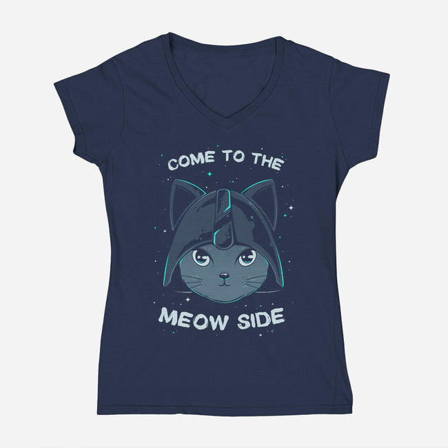 VaderCat-Womens-V-Neck-Tee-yumie