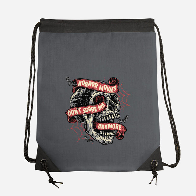 Horror Movies Aren't Scary-None-Drawstring-Bag-glitchygorilla