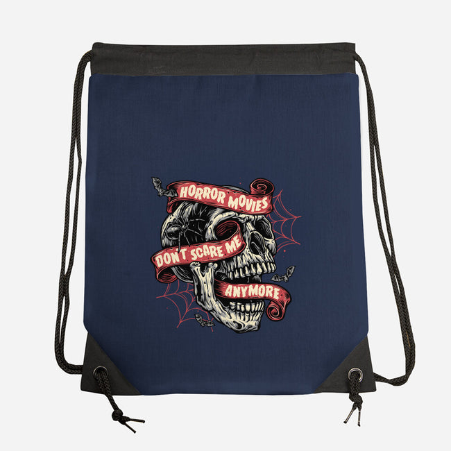 Horror Movies Aren't Scary-None-Drawstring-Bag-glitchygorilla