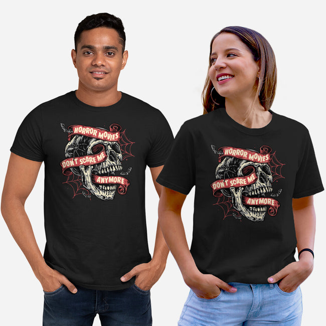 Horror Movies Aren't Scary-Unisex-Basic-Tee-glitchygorilla