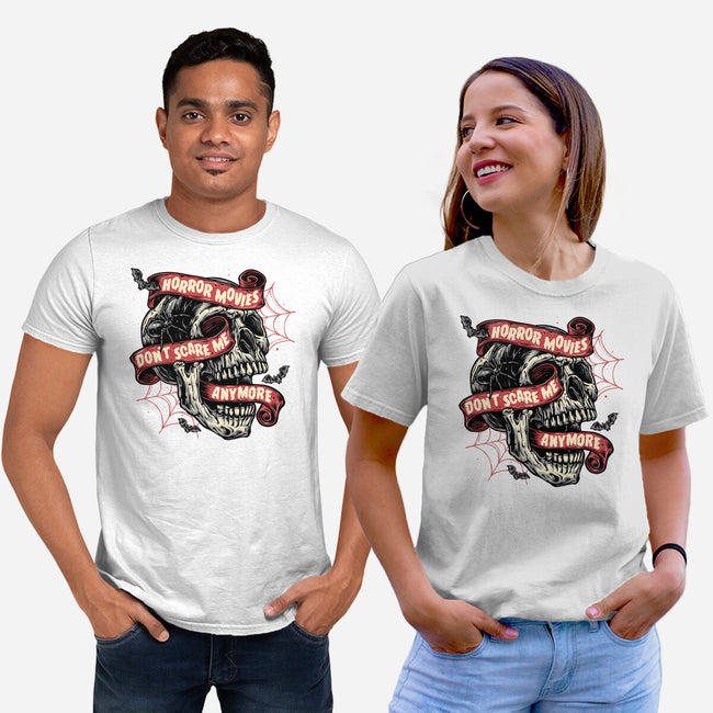 Horror Movies Aren't Scary-Unisex-Basic-Tee-glitchygorilla