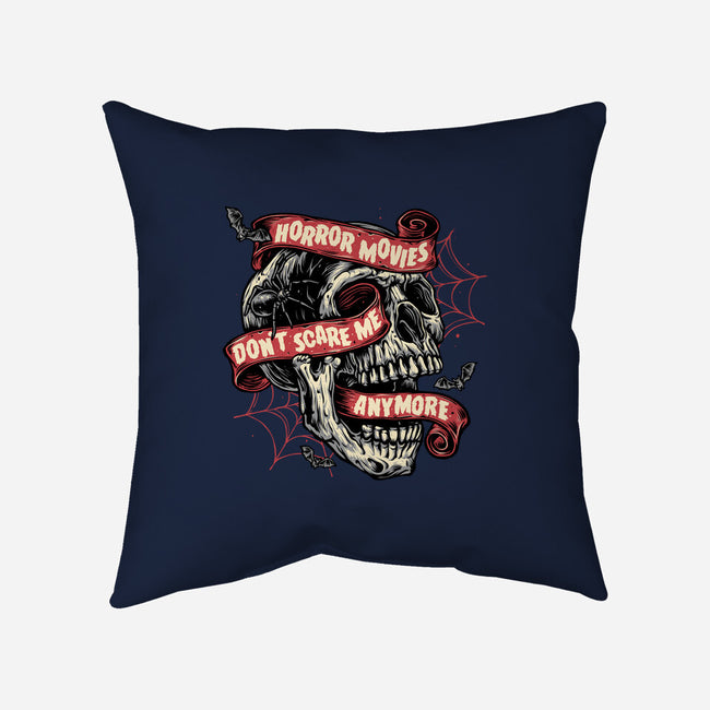 Horror Movies Aren't Scary-None-Removable Cover w Insert-Throw Pillow-glitchygorilla