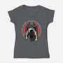 One Big Horror Flick-Womens-V-Neck-Tee-glitchygorilla