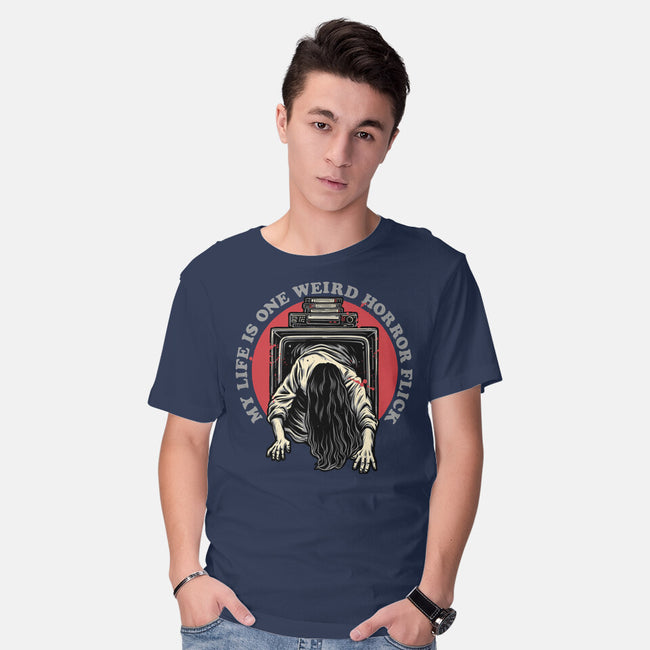 One Big Horror Flick-Mens-Basic-Tee-glitchygorilla