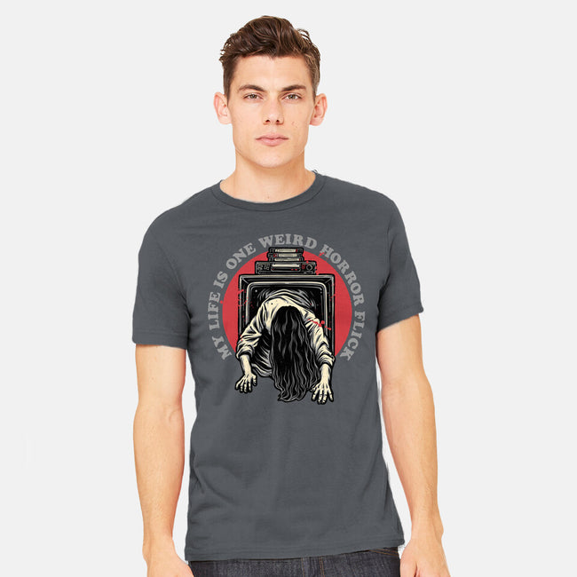 One Big Horror Flick-Mens-Heavyweight-Tee-glitchygorilla