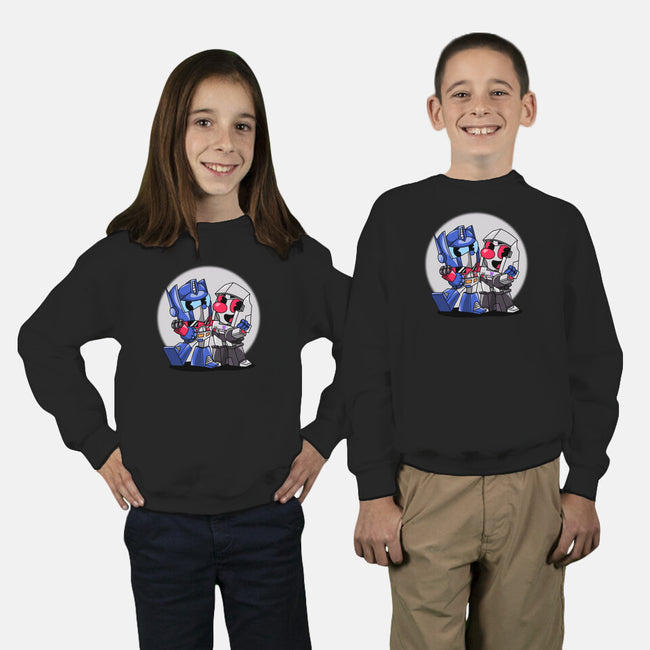 Cybertron Head-Youth-Crew Neck-Sweatshirt-joerawks