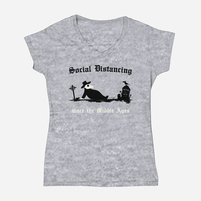 Black Death-Womens-V-Neck-Tee-Mattania