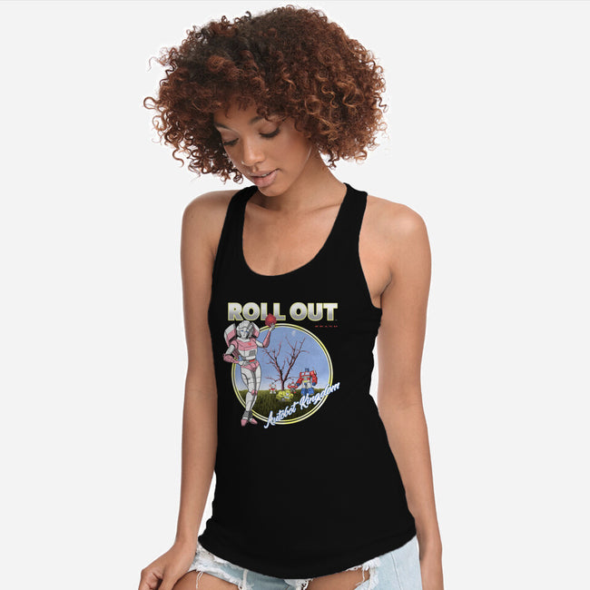 Roll Doubt-Womens-Racerback-Tank-Betmac