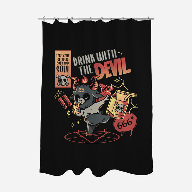 Drink With The Devil-None-Polyester-Shower Curtain-yumie