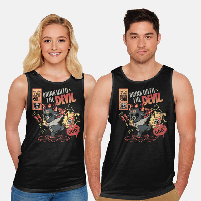 Drink With The Devil-Unisex-Basic-Tank-yumie