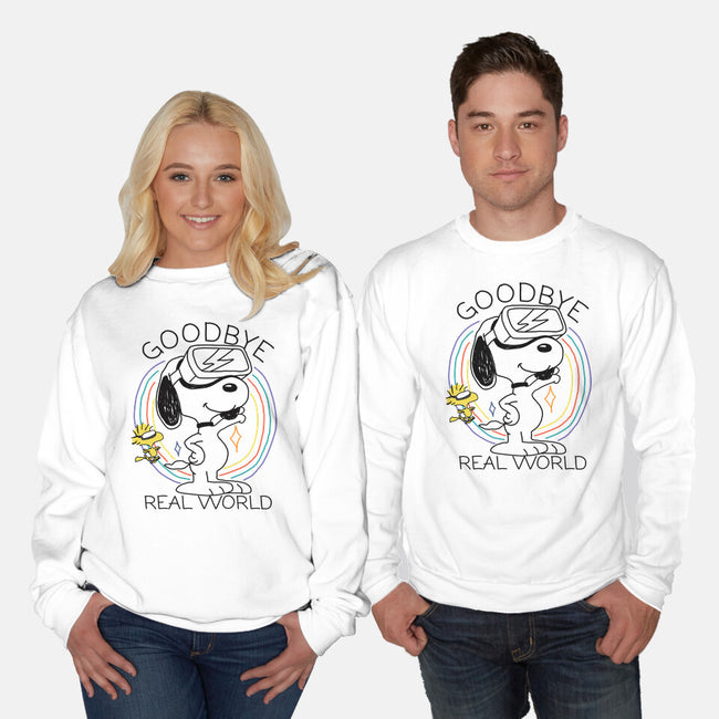 Goodbye Real World-Unisex-Crew Neck-Sweatshirt-OPIPPI