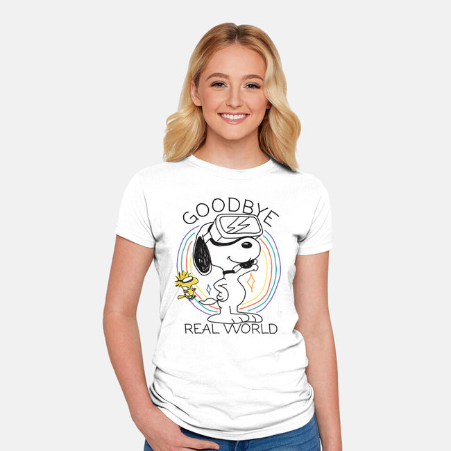 Goodbye Real World-Womens-Fitted-Tee-OPIPPI