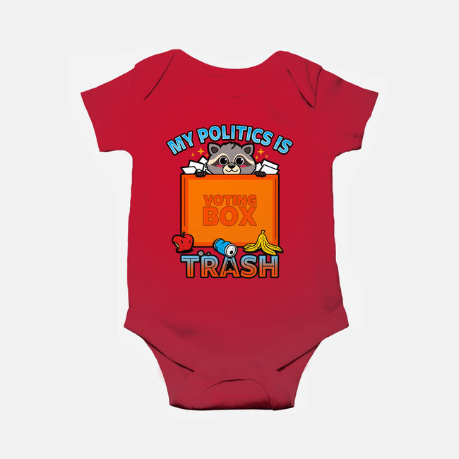 My Politics Is Trash-Baby-Basic-Onesie-Boggs Nicolas