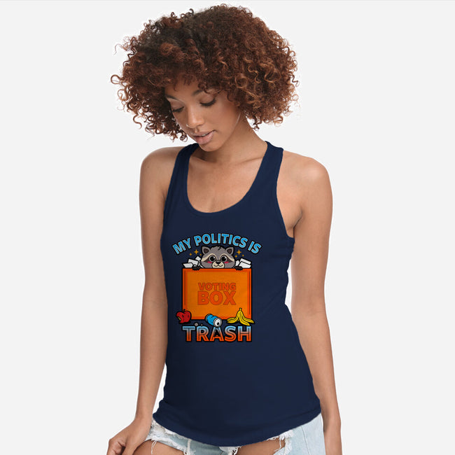 My Politics Is Trash-Womens-Racerback-Tank-Boggs Nicolas