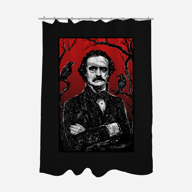 The Poet-None-Polyester-Shower Curtain-kharmazero