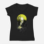 Dark Portrait-Womens-V-Neck-Tee-kharmazero