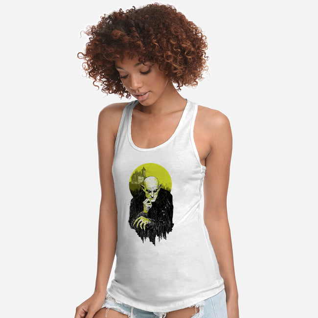 Dark Portrait-Womens-Racerback-Tank-kharmazero