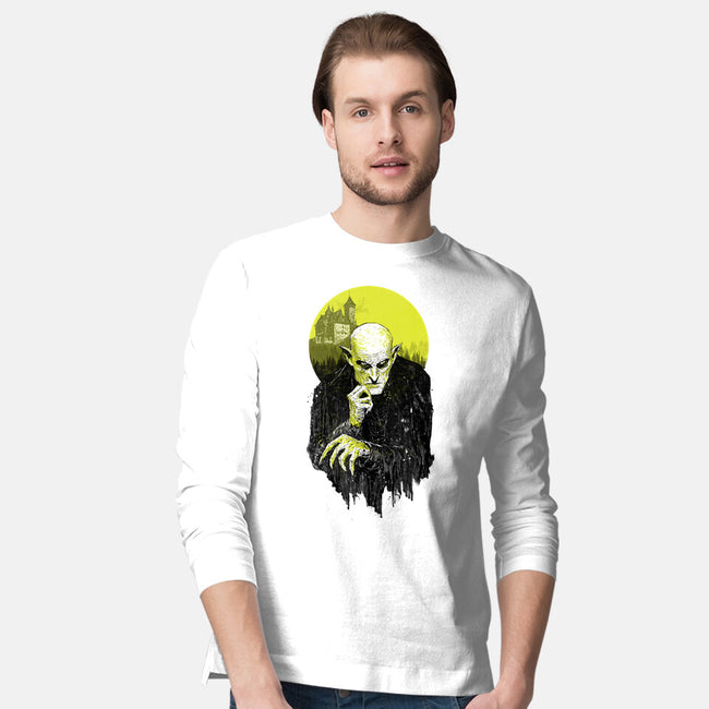 Dark Portrait-Mens-Long Sleeved-Tee-kharmazero