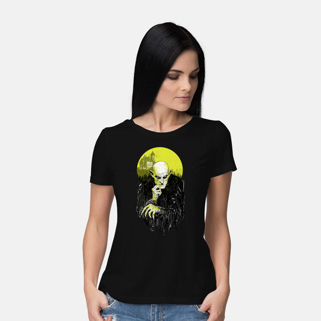 Dark Portrait-Womens-Basic-Tee-kharmazero