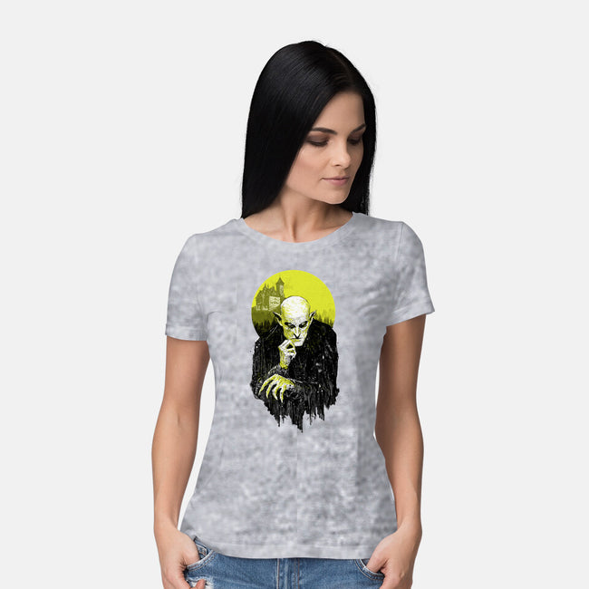 Dark Portrait-Womens-Basic-Tee-kharmazero