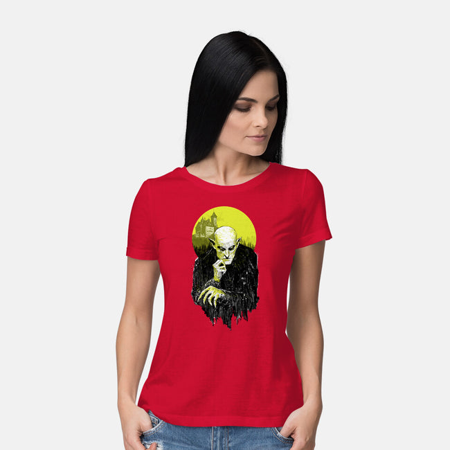 Dark Portrait-Womens-Basic-Tee-kharmazero