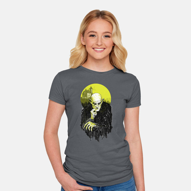 Dark Portrait-Womens-Fitted-Tee-kharmazero