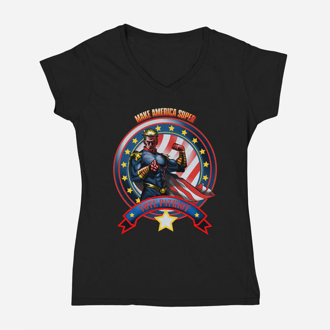 Vote Patriot-Womens-V-Neck-Tee-Samuel